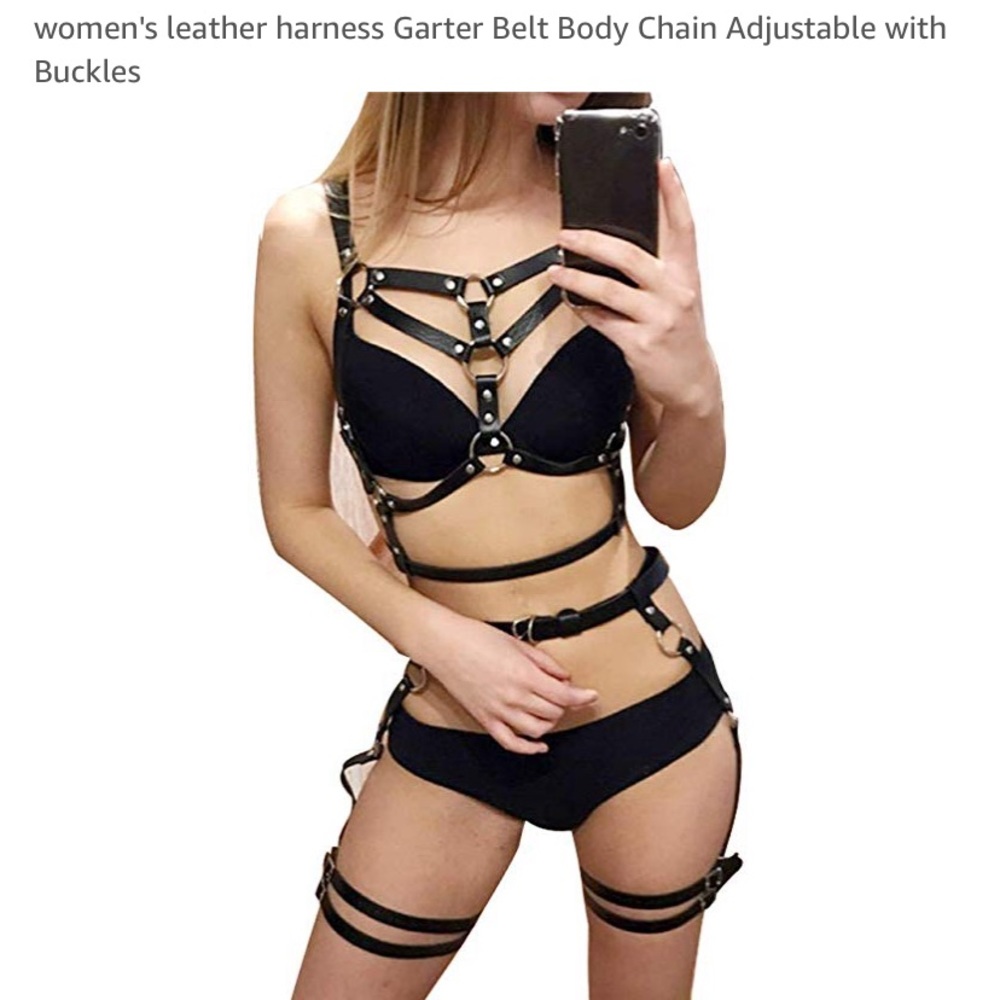 leather harness & garter lingerie